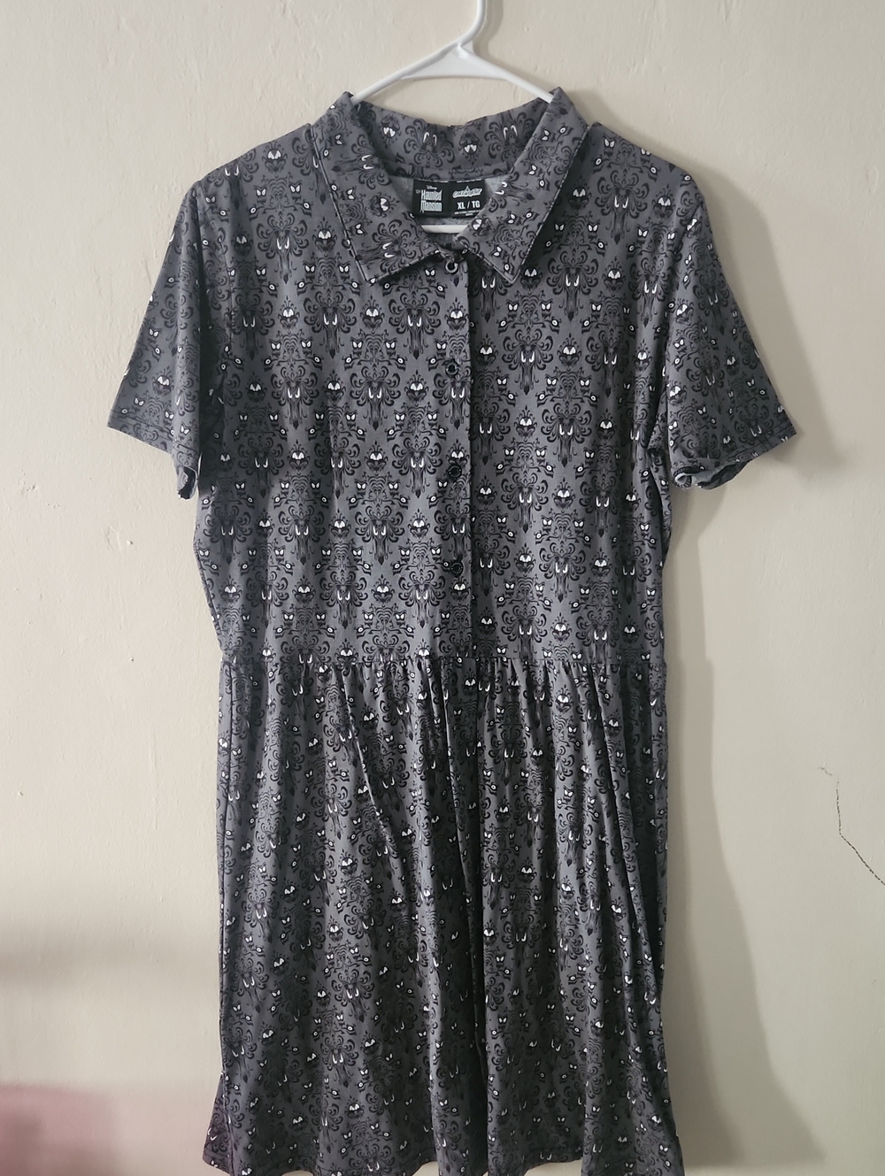 Cakeworthy Haunted Mansion wallpaper print dress